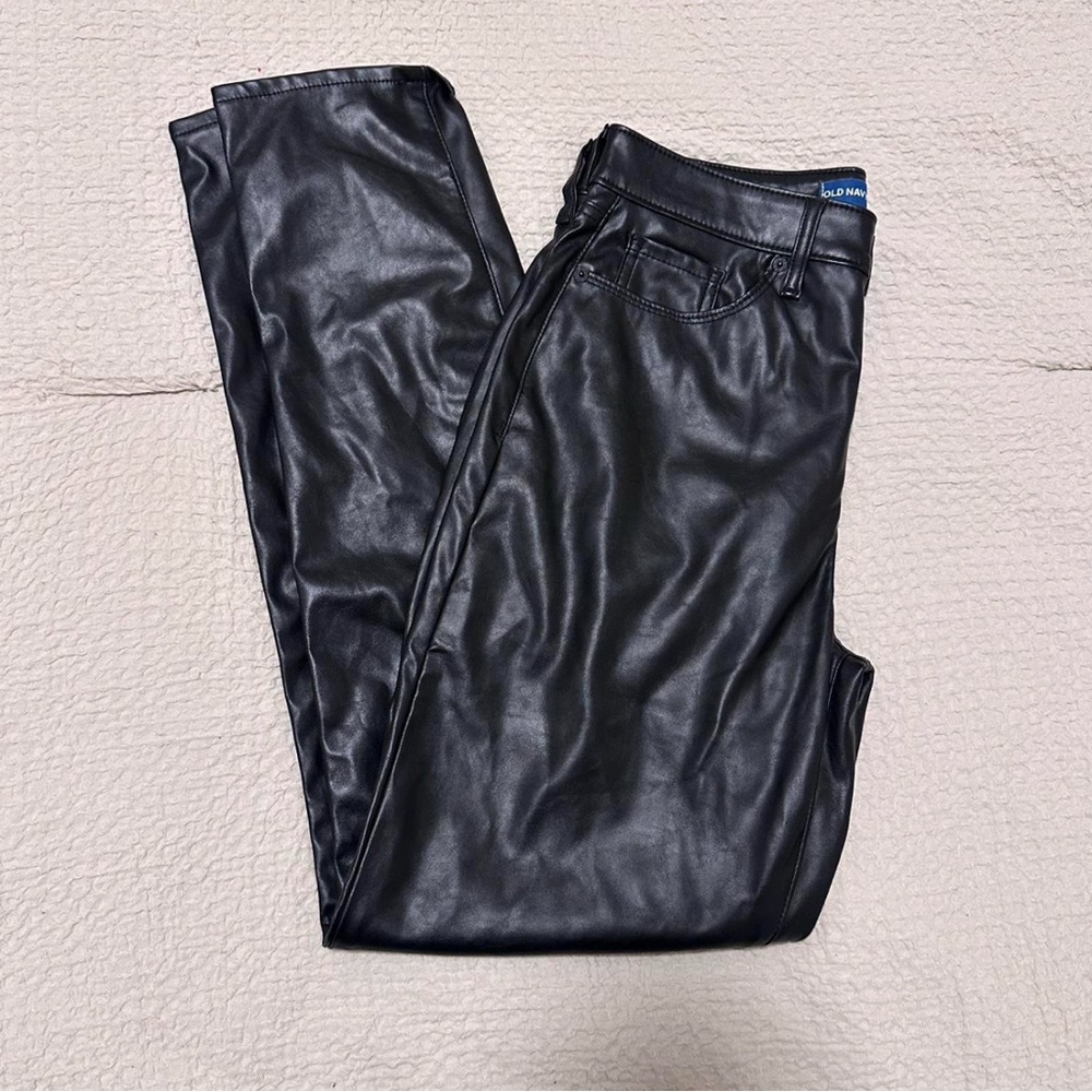 Black Faux Leather Pants